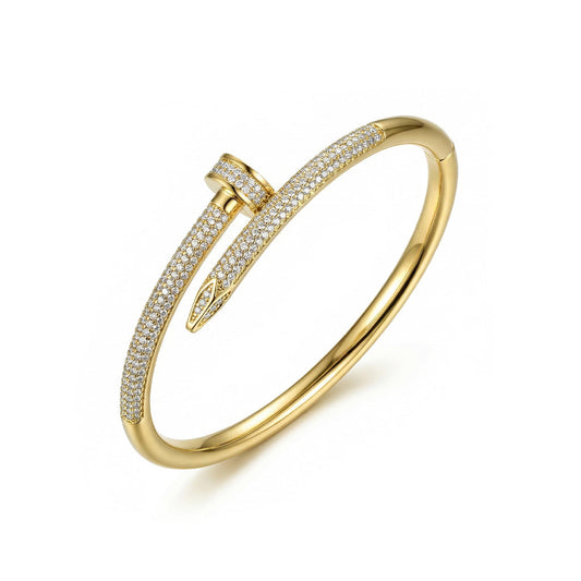 Pave Nail Bangle for Women