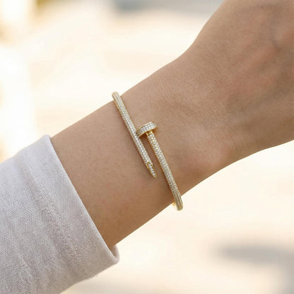 Pave Nail Bangle for Women