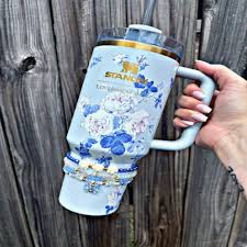 Stanley x LoveShackFancy Limited Edition 40oz Quencher | Rosa Beaux Blue