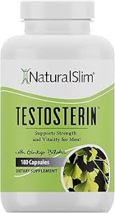 NaturalSlim Testosterin Men's Testosterone Booster and Daily Multivitamin - 180 Count