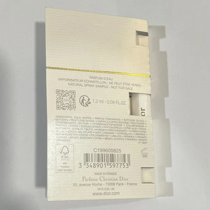 Dior J'adore Parfum d'eau Eau De Parfum Sample Spray 1.2 ml