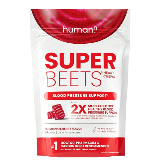 Humann SuperBeets Heart Chews: Beet Root Powder Support Energy Supplement,60pcs