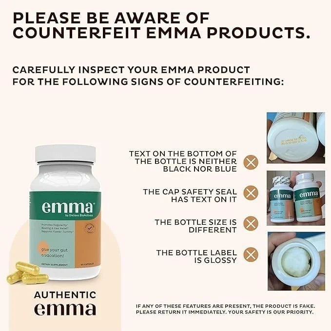 3 Pack Emma Relief Supplement Keto for Gut Bloating - 180