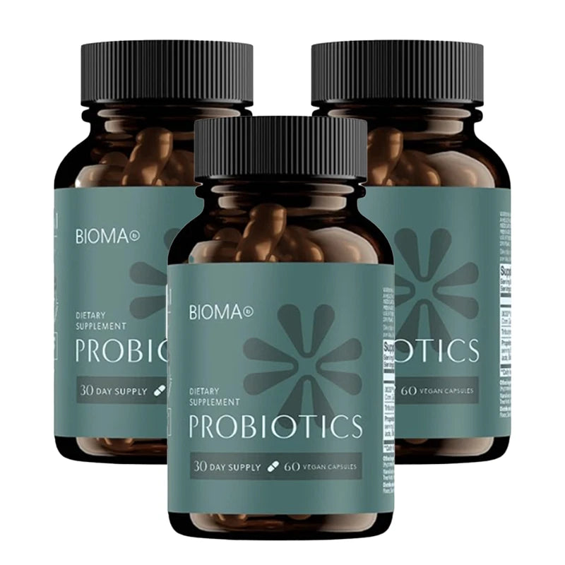 3-Pack Bioma Probiotics Capsules – 3-in-1 Digestive & Gut Health Support Supplement